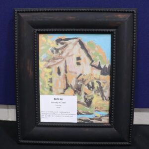 "Barn by a Creek" Framed Painting