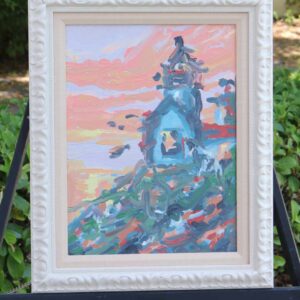 "Oceanfront Property" Framed Painting