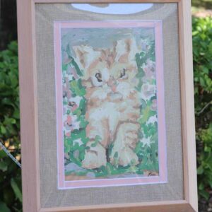 "Milo – Kitten" Framed Painting